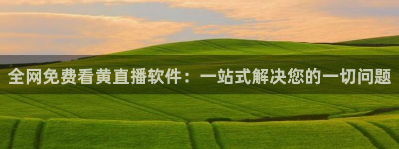 so米足球比赛直播：全网免费看黄直播软件：一站式解决您的一切问题